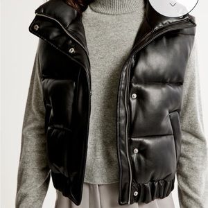 Vegan Leather Ultra Puffer Jacket